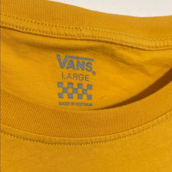 Vans Cropped Long Sleeve with Black Checkered Sleeves -Large - Picture 2 of 6